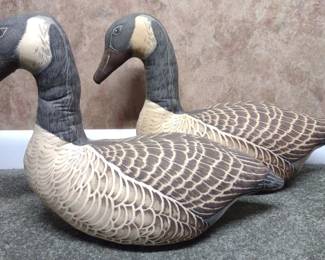 (2) Stuffed Canada Goose Door Stops