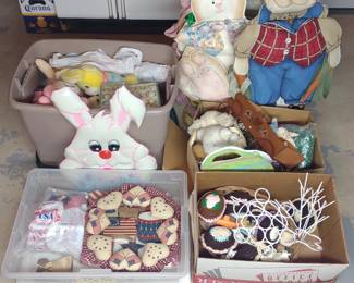 Lot of Easter Decorations