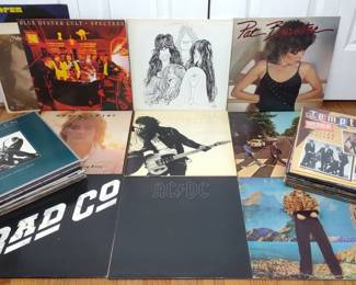 (40) Vintage Classic Rock Vinyl Record Albums