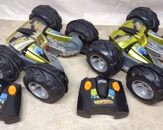 2 Tyco Vertigo RC Toy Cars w/ Controllers