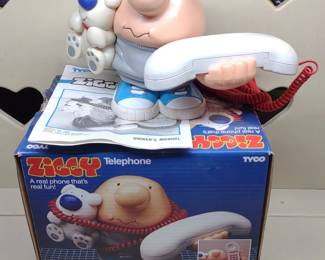 1990 Tyco Ziggy Telephone w/ Box