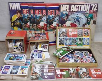 Vintage NFL Football and NHL Hockey Stamps