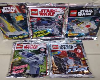 5 Sealed LEGO Star Wars Fighter Ship Mini Sets