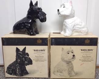 2 Buchanans Scottish Tarrier Whiskey Decanters