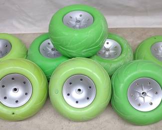 (8) 6" Green R/C Toy Wheels