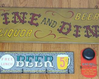 Bar Beer, Wine & Liquor Advertising Decor Signs