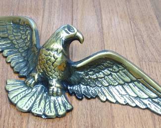 Vintage Cast Metal Bald Eagle Wall Mount