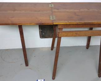 Vintage Table w/ Folding Drop Leaf