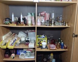 Cabinet Of Candles & Candle Holders