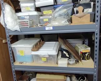 Craft Supplies & Materials w/ Metal Shelf
