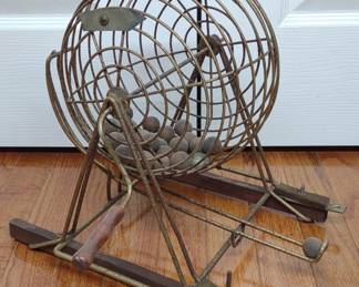 Vintage Bingo Cage w/ Balls