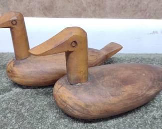 (2) Folk Art Style Duck Decoys