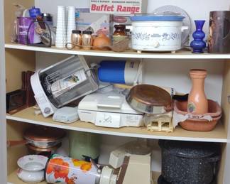 Cabinet Of Vintage Kitchenware & Appliances