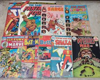 (9) Vintage Bronze Age Marvel & DC Comic Books
