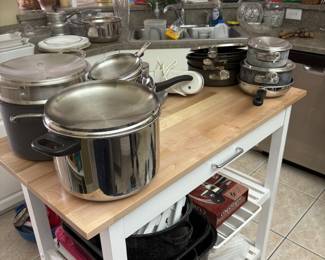 Assorted pots and pans