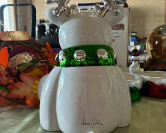 2009 Slatkin & Co. "Jingles the Reindeer" ceramic candle holder Limited Release Bath & Body Works