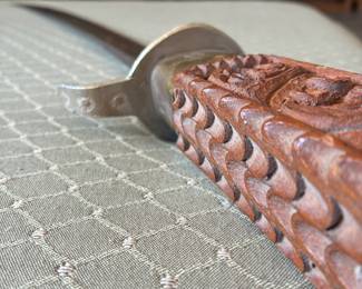 Vintage Daab Thailand Sword and Scabbard