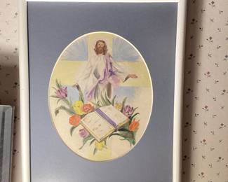 Framed Print of Jesus and the Bible