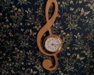 Treble Clef Wall Clock