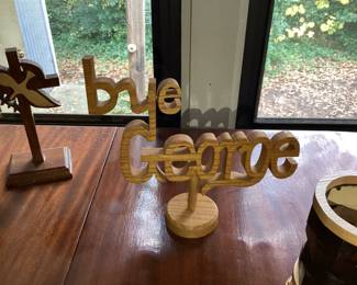 Bye George Wood Carving