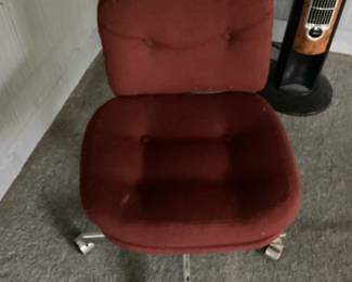 Red Desk Chair on Wheels