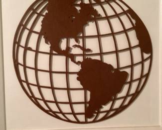 Framed Print of the World Globe