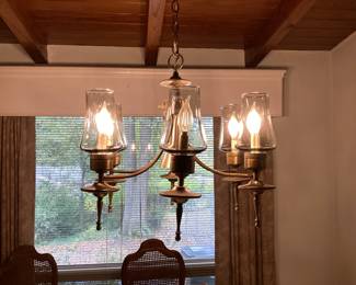Hampton Bay Pavelen 5 light Brass Chandelier