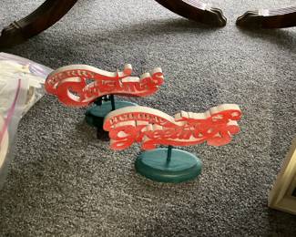 Merry Christmas and Holiday Greetings Wood Signs