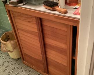 Bathroom Vanity with Louvered Sliding doors