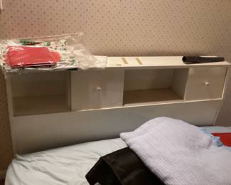 Mid Century Headboard with Built in Storrage