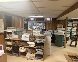 Many fabrics, threads, embroidery, patterns, notions, buttons, quilt squares, quilting table, and so much more. Willing to sell in bulk.  