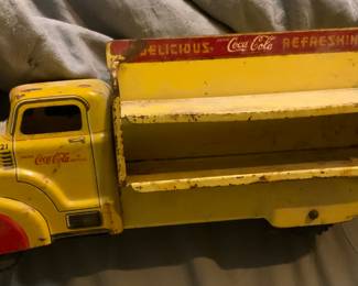 Vintage 1950'S Era Marx Tin Toy Coca-Cola Delivery Truck. Est. Value $240.00 Sale: $150.00 
Used Good Condition