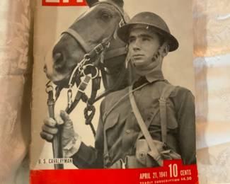Vintage “LIFE” magazine 1941 U.S. Cavalryman.  Est. Value $10 - $25. Selling Price: $15.00