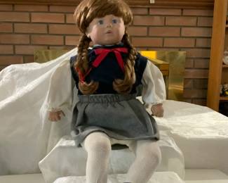 Pat Secrist 1985 22” Doll Johanaus Zook No.69. Light brown hair and blue eyes.  $60.00