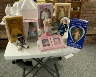 Vintage “Ginny” dolls (most unopened).