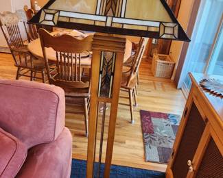 Tiffany Style Mission Floor Lamp. 