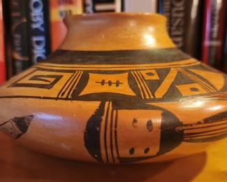 Hopi Pottery Piece created in the Sikyatki Revival Style. Created by renowned Hopi-Tewa Potter Rachel Nampeyo.  Highly listed. 