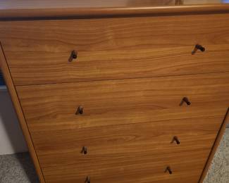 Drexel Mid-Century Modern Walnut Chest of Drawers (Highboy). Designed by Kipp Stewart and Stewart MacDougall for Drexel's 'Declaration' Line. 
