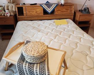 Queen Headboard. Sleep Number Queen Mattress. 