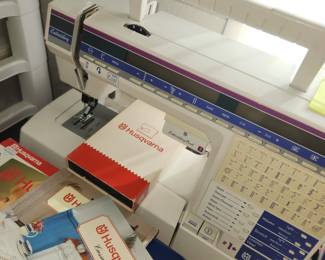 Viking Sewing Machine w/Embroidery Attachments. 