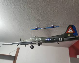 Model of Boeing B-17 Flying Fortress Aircraft. A legendary American 4-Engine Heavy Bomber used in Army Air Force during WWII. 