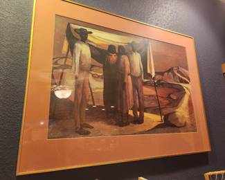 'Mullaloonah Tank' by Australian Artist Russell Drysdale. Framed Print. 