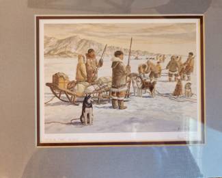Print Inuit of the Canadian Arctic by Nori Peter. Highly Listed. 