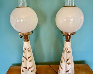 011: Pair of MCM Globe Lamps