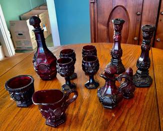 031: Vintage Avon Ruby Glass