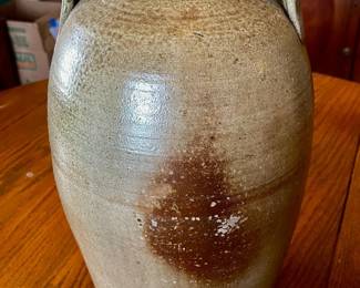 043: Vintage Salt-Glazed Double-Handled Jug