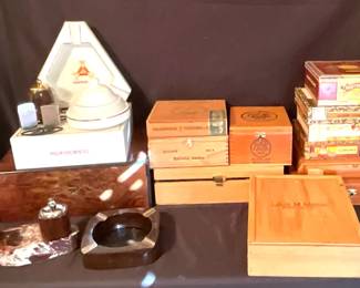 Assorted Cigar Boxes And More