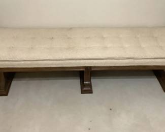 Wooden Cushioned Long Bench