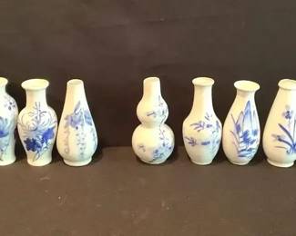 Blue White Mini Vases