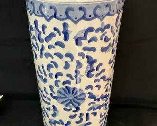 Blue White Umbrella Stand